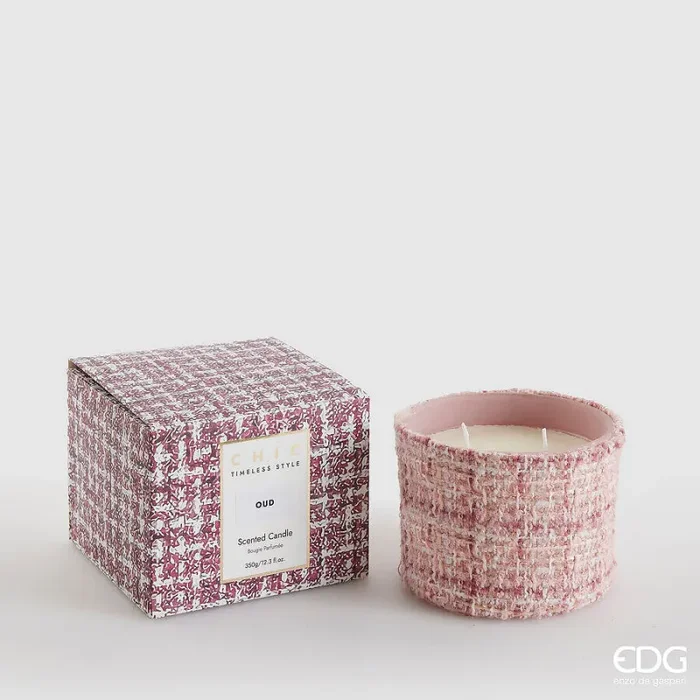 EDG Enzo De Gasperi Candela Boucle con Profumo H 8,5 Cm Oud Scatola Regalo