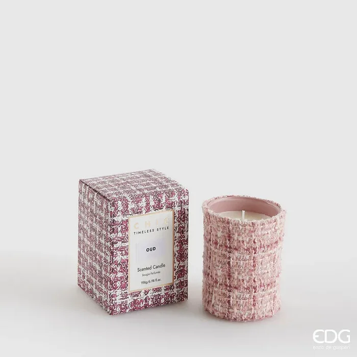 EDG Enzo De Gasperi Candela Boucle con Profumo H 9,5 Cm Oud Scatola Regalo