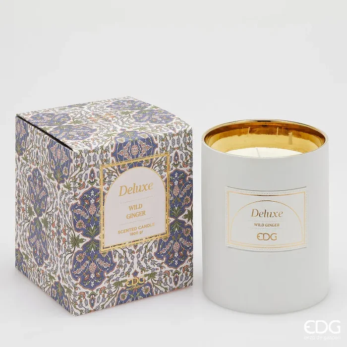EDG Enzo De Gasperi Candela Deluxe con Profumo H 18 Cm D 15 Cm Wild Ginger Scatola Regalo