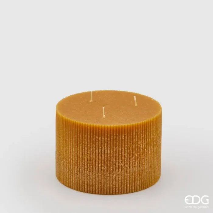 EDG Enzo De Gasperi Candela Dorica H 10 Cm D 15 Cm Amber Fornitura