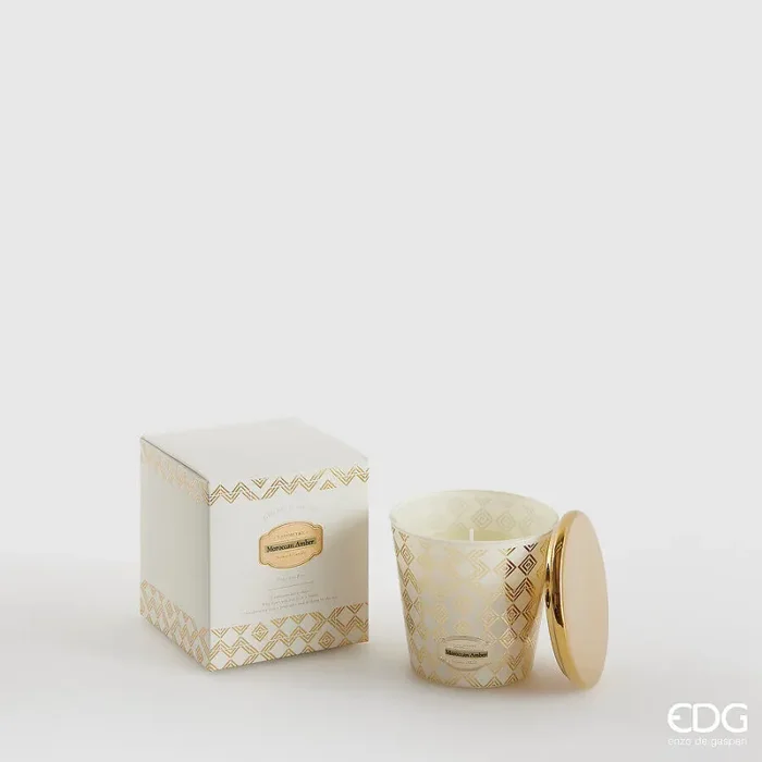 EDG Enzo De Gasperi Candela Enigma con Profumo H 8 Cm 160 Gr Moroccan Amber Scatola Regalo