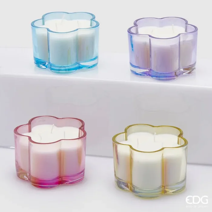 EDG Enzo De Gasperi Candela Fiori Con Profumo 4 Ass. H.8 D.12,5 C4 Mixed