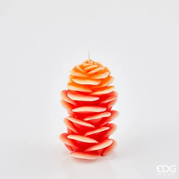 EDG Enzo De Gasperi Candela Ginger H 16 Cm D 10 Cm Rosso Arancione Online