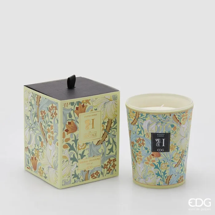 EDG Enzo De Gasperi Candela Heritage con Profumo H 16 Cm Herbal Treasure