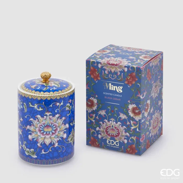 EDG Enzo De Gasperi Candela Ming Con Profumo H.14 D.9 C4 Black Cedar