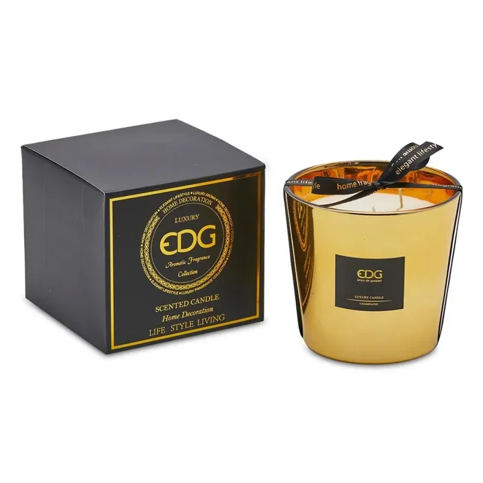 EDG Enzo De Gasperi Candela Mirror Profumata H12 D13,5 Champagne