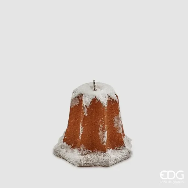 EDG Enzo De Gasperi Candela Natale Pandoro H 11 Cm D 9 Cm Camel
