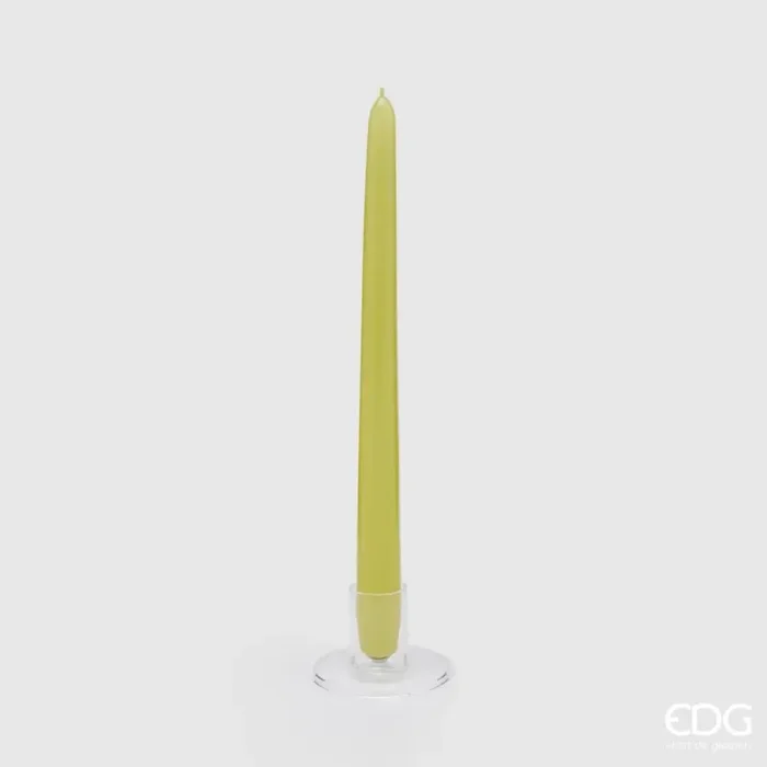 EDG Enzo De Gasperi Candela Stelo Cono H 28 Cm D 22 Mm Cf 10 Pz Verde Lime