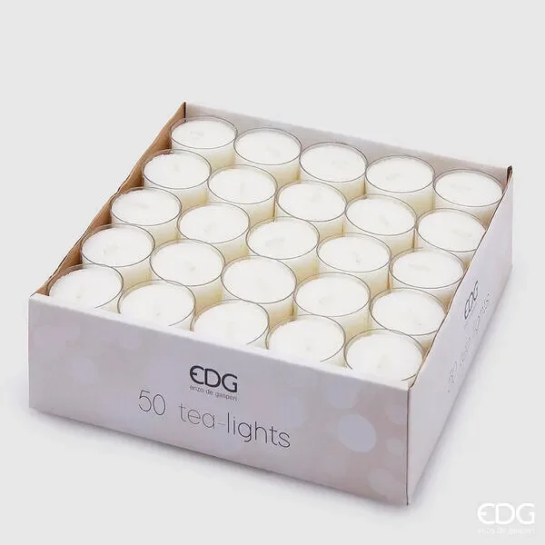 EDG Enzo De Gasperi Candela Tealight (Doppio) Conf 50 Pz Base Trasparente H2,3 Cm D 3,8 Cm