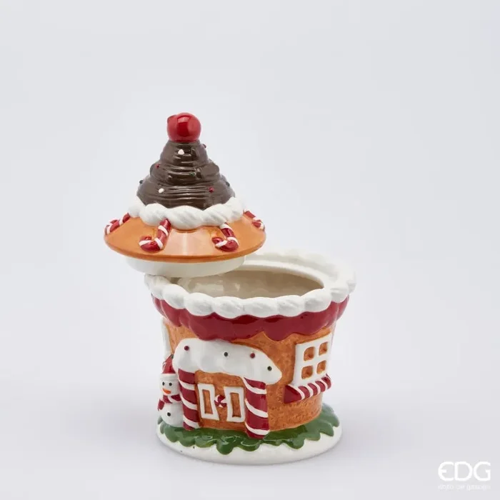 EDG Enzo De Gasperi Contenitore di Natale Coppagelato H 20 Cm D 14 Cm Hazelnut - immagine 2