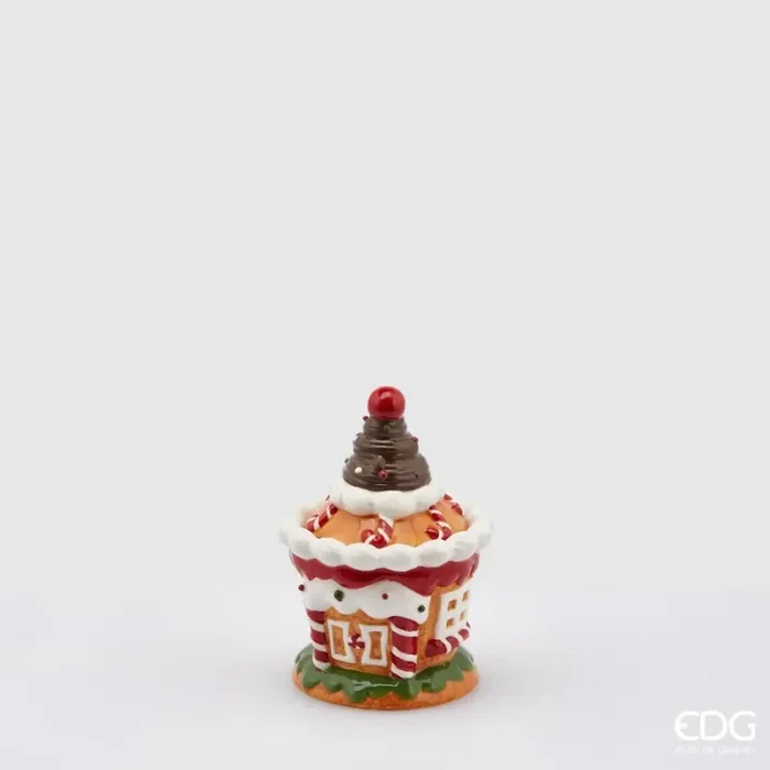 EDG Enzo De Gasperi Contenitore Natale Coppagelato H 13 Cm D 9 Cm Hazelnut