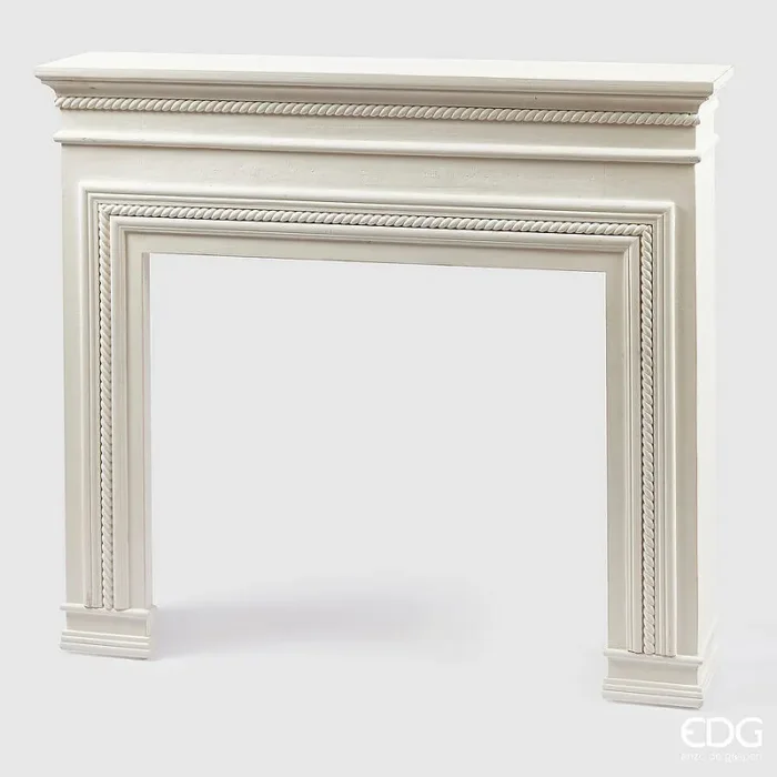 EDG Enzo De Gasperi Cornice Natale Camino Treccia H 102 Cm 24 x 117 Cm White
