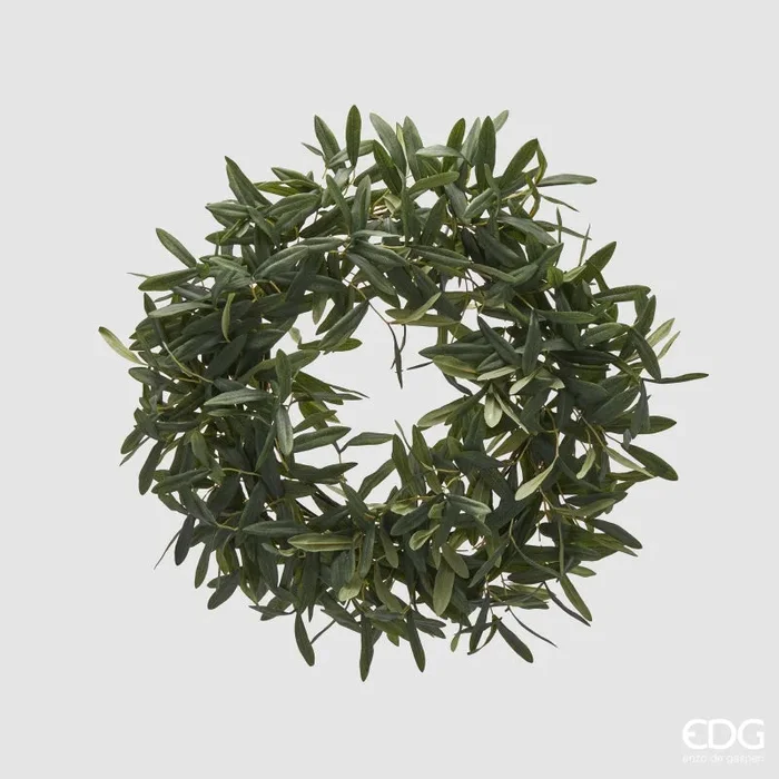 EDG Enzo De Gasperi Corona di Olivo D 56 Cm Green Verde