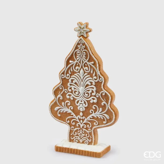 EDG Enzo De Gasperi Decoro di Natale Marzapane Forma di Pino H 34 Cm Hazelnut Online