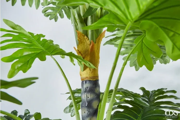 EDG Enzo De Gasperi Filodendro con Vaso Artificiale H 240 Cm Green - immagine 3