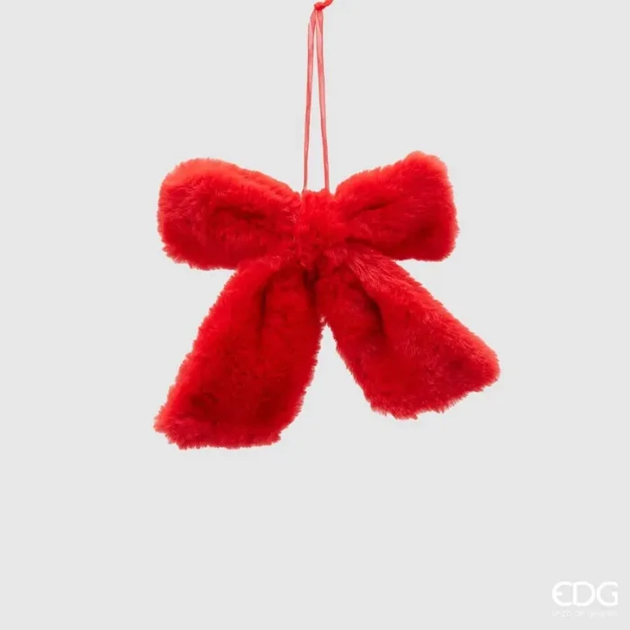 EDG Enzo De Gasperi Fiocco di Natale Peluche 16 x 22 Cm Red