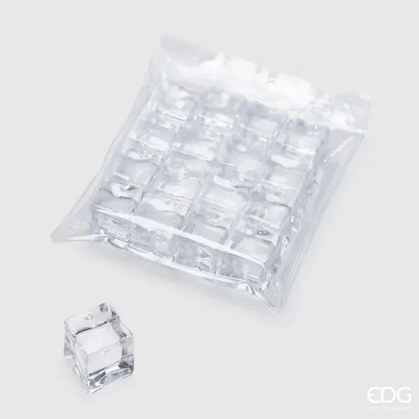 EDG Enzo De Gasperi Ghiaccio Pvc Cubo 16pz H1,8cm C3 Natural Trasparente