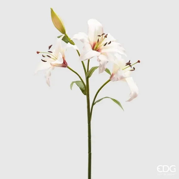 EDG Enzo De Gasperi Giglio Rex 3 Rami H 105 Cm Ivory