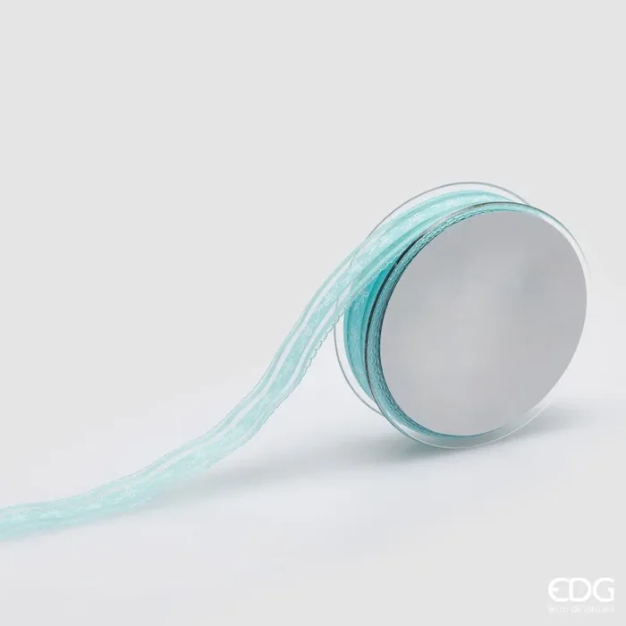EDG Enzo De Gasperi Nastro Fiori Mix H 2,5 Cm L 20 Mt Turquoise