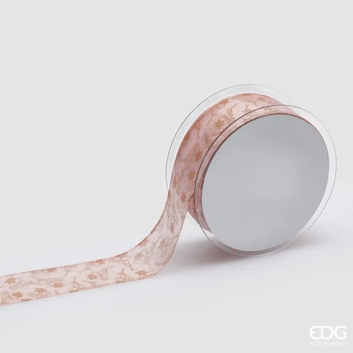 EDG Enzo De Gasperi Nastro Fiori Mix H 4 Cm L 20 Mt Antique Pink