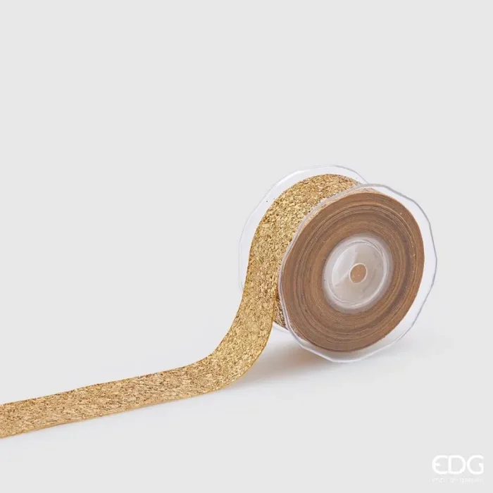 EDG Enzo De Gasperi Nastro Natale Shineglitt H 38 Mm 10 Mt Oro