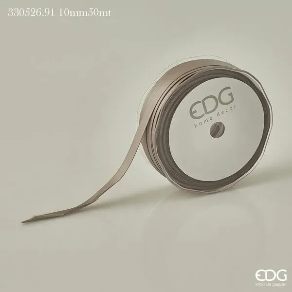 EDG Enzo De Gasperi Nastro Raso Doppio 10 Mm 50 Mt Colore Grigio