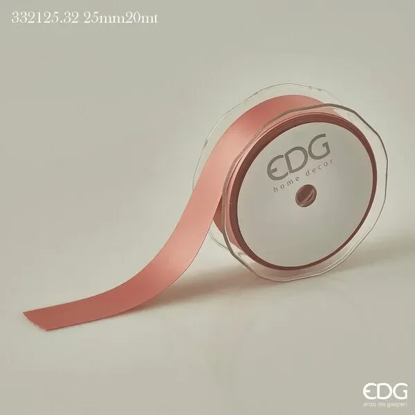 EDG Enzo De Gasperi Nastro Raso Doppio 25 Mm 20 Mt Colore Salmone