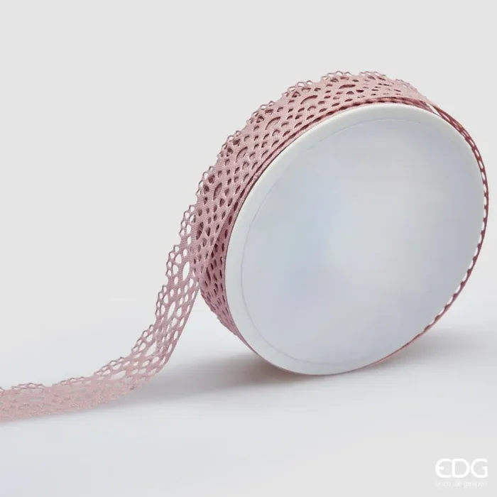 EDG Enzo De Gasperi Nastro Ricamo H 2,5 Cm L 10 Mt Pink