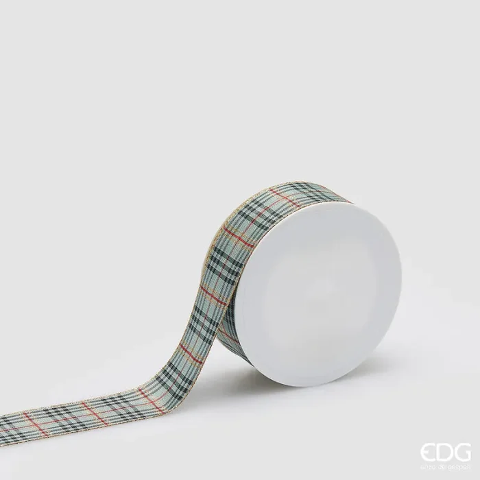 EDG Enzo De Gasperi Nastro Tartan H 4 Cm 20 Mt Sage