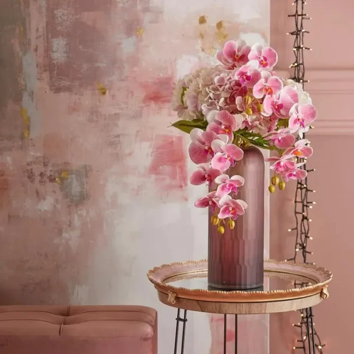 EDG Enzo De Gasperi Orchidea Phalaenopsis Real Ramo Artificiale H 76 Cm White Violet Online - immagine 3