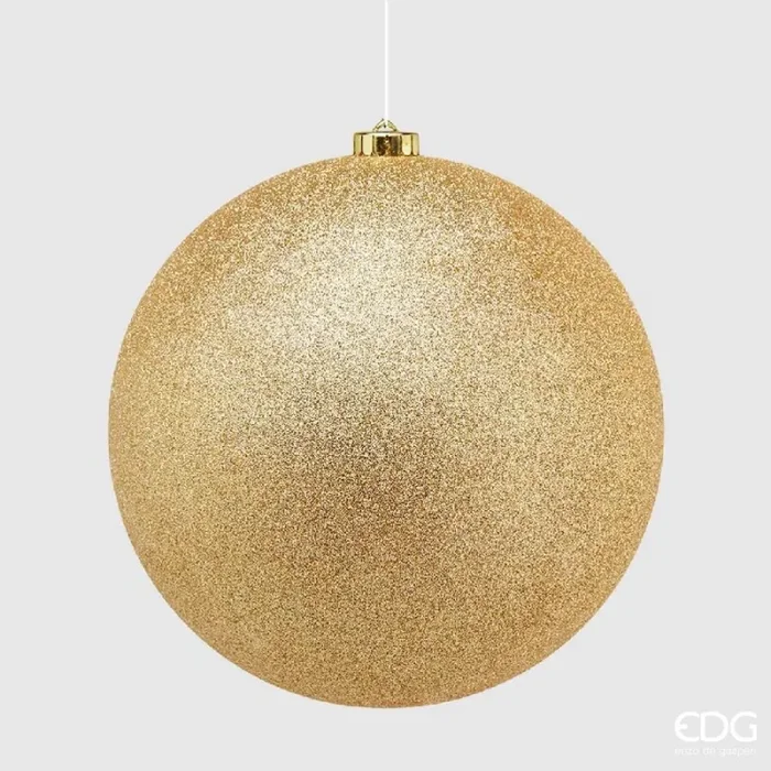 EDG Enzo De Gasperi Palla Natale Poly D 25 Cm Glitterata con Polybag Gold 1 Pz