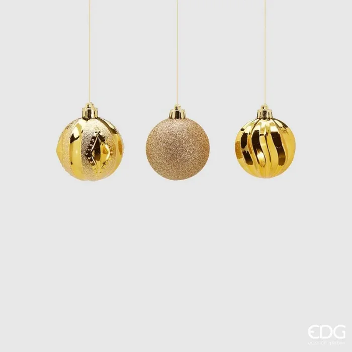 EDG Enzo De Gasperi Palla Natale Poly D 6 Cm Dark Gold 1 Pz