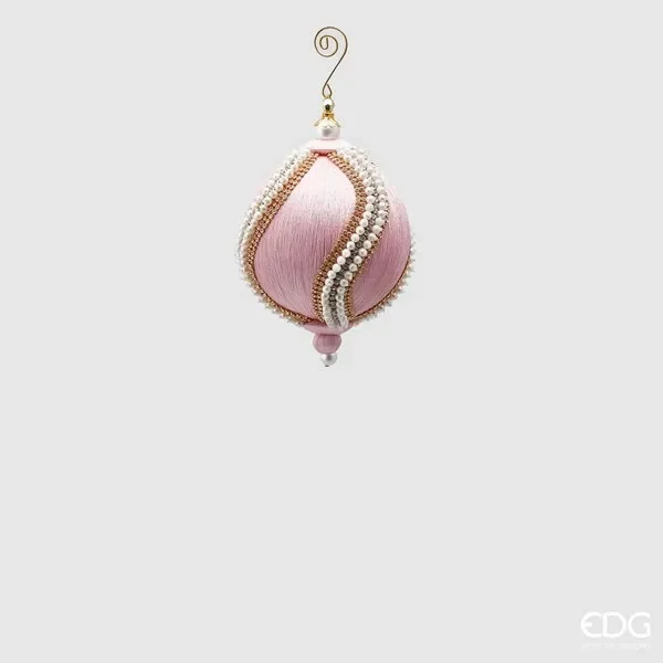 EDG Enzo De Gasperi Palla Natale Silk Perle D 12 Cm Rosa