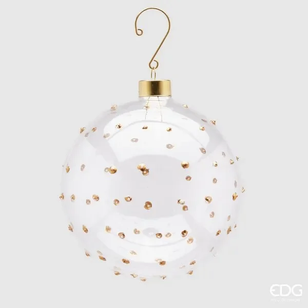 EDG Enzo De Gasperi Palla Natale Vetro Spike D 12 Cm Gold 1 Pz