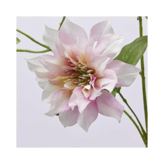 EDG Enzo De Gasperi Ramo Clematis Artificiale con Fiori, Bocciolo e Foglie Ass. H 105 Cm Rosy Peach 1 Pz - immagine 3