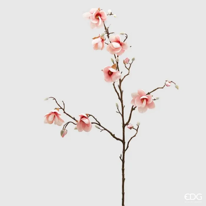 EDG Enzo De Gasperi Ramo Magnolia Stellata Artificiale H 120 Cm Pink Vendita calda online