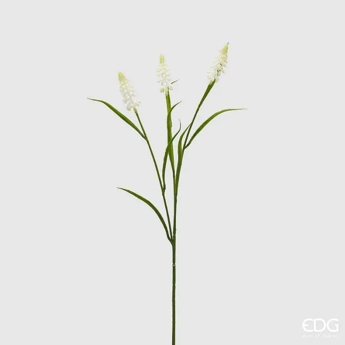 EDG Enzo De Gasperi Ramo Muscari Artificiale con 3 Fiori H 59 Cm Ivory