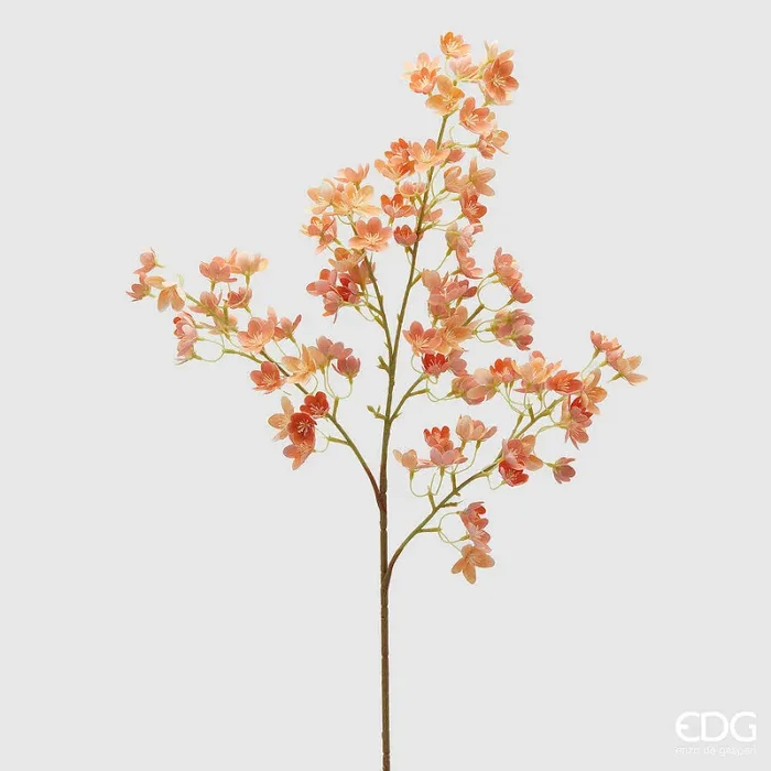 EDG Enzo De Gasperi Ramo Prunus Fiori Artificiale H 95 Cm Salmon