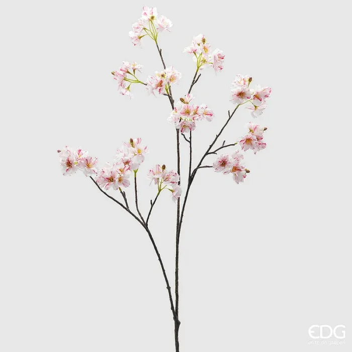 EDG Enzo De Gasperi Ramo Sakura Fiori di Ciliegio Artificiale H 110 Cm White Pink