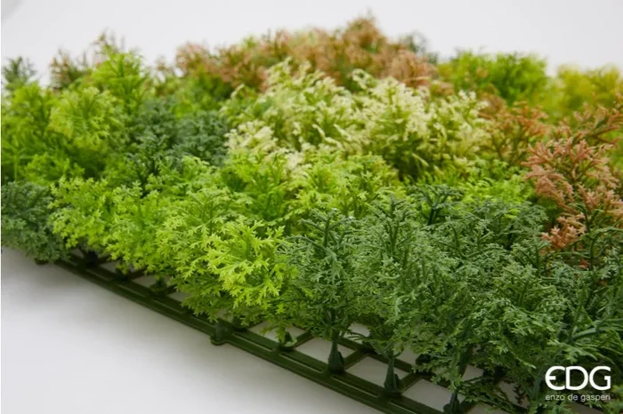 EDG Enzo De Gasperi Siepe Muschio a Ciuffi L. 50 Cm L. 50 Cm Green Mix Anti-UV Plastica - immagine 2