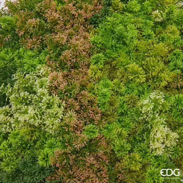 EDG Enzo De Gasperi Siepe Muschio a Ciuffi L. 50 Cm L. 50 Cm Green Mix Anti-UV Plastica - immagine 3