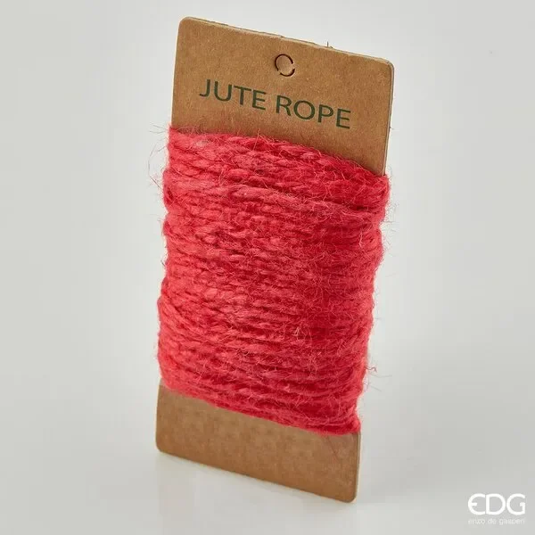 EDG Enzo De Gasperi Spago Iuta D 3 Mm 25 Mt 80 Gr Colore Rosso in Matassa