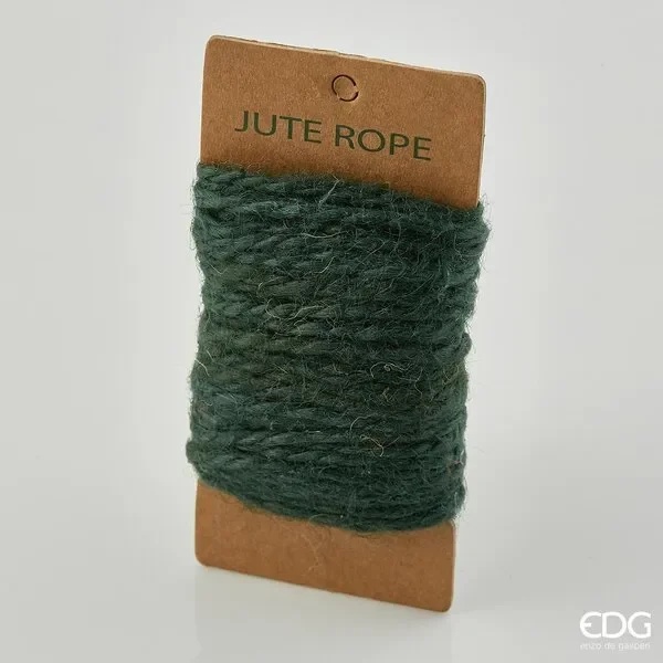 EDG Enzo De Gasperi Spago Iuta D 3 Mm 25 Mt 80 Gr Colore Verde Scuro in Matassa