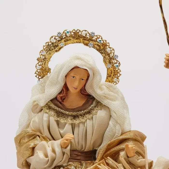 EDG Enzo De Gasperi Statuetta Natalizia Natività con Base H 40 Cm Hazelnut - immagine 3