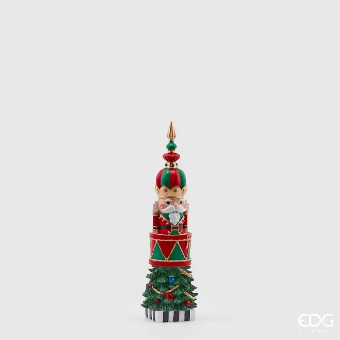 EDG Enzo De Gasperi Topiary Babbo Circus Natale H 34 Cm 12 x 12 Cm Multicolor