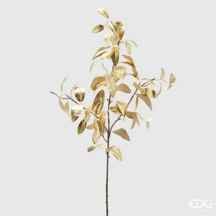 EDG Enzo De Gasperi Ulivo Metal Bell Ramo Natale H 86 Cm Gold