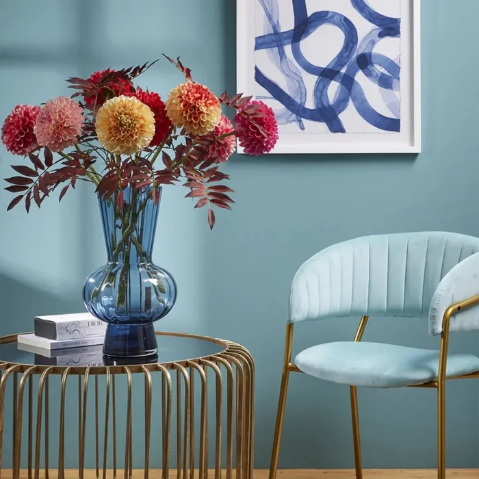 EDG Enzo De Gasperi Vaso Righe con Sfera H 21 Cm D 13,5 Cm Blue - immagine 2