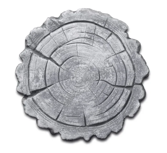 Elemento Decorativo da Giardino 25x25x4 cm in Cemento Granulato di Marmo Orma Effetto Legno 3 Grigio Saldi