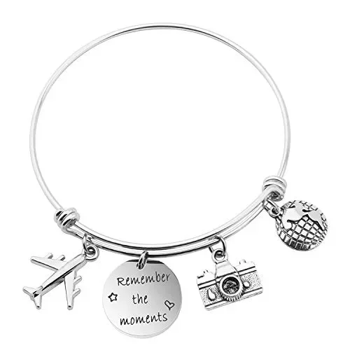 Ensianth – Braccialetto con ciondoli a tema Remember the moments Bracelet