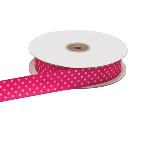 ETM Nastro Doppio Raso Pois 10 Mm 50 Mt Fragola